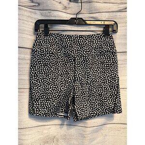 Navy Dotted Stretch Athletic Shorts Size M
